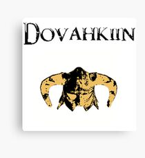 Skyrim Dovahkiin Design Canvas Print