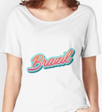 Brazil Typography Women's Relaxed Fit T-Shirt