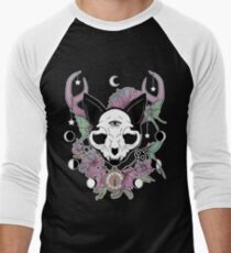 Twilight -- Skull Cat Men's Baseball Âľ T-Shirt