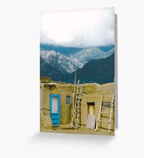 Taos Pueblo Sangre de Cristo Mountains Greeting Card