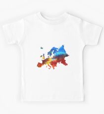 Europe Watercolor Map Kids Tee