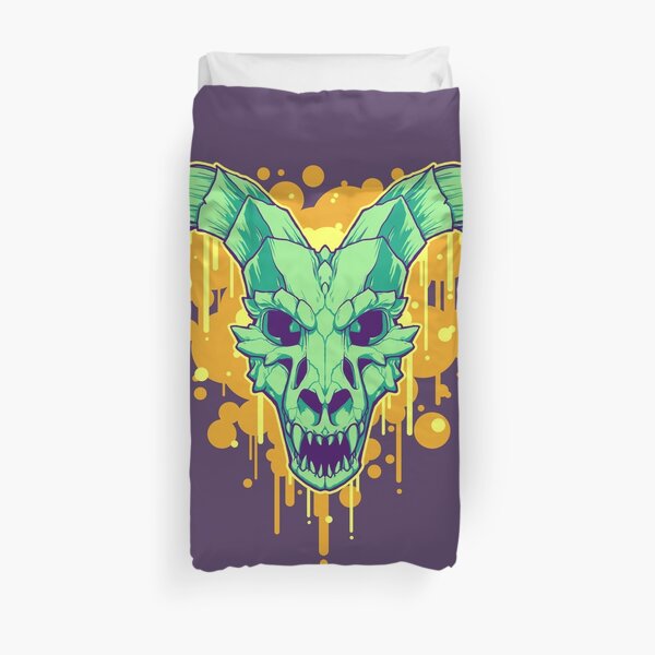 Dragon Skull Duvet Cover
