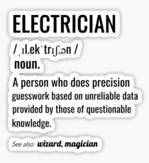 Pegatina Definición de electricista