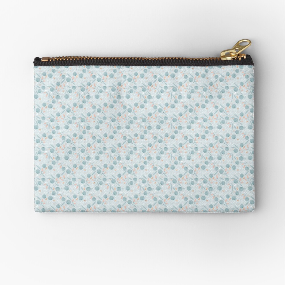 Little Blue FLowers Zipper Pouch