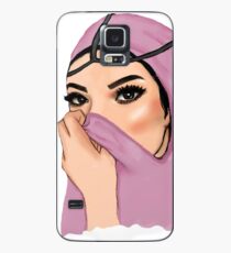 hijab purple girl : shy woman Case/Skin for Samsung Galaxy
