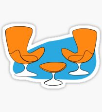 Vintage chairs Sticker