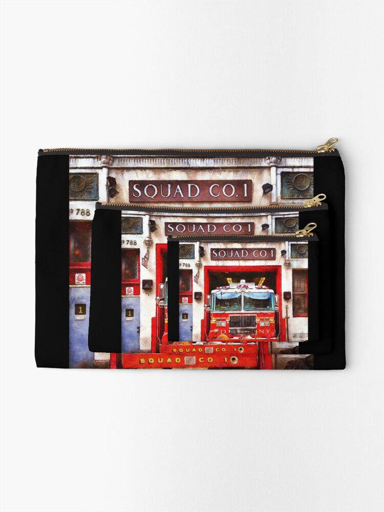 Fire Fighter Fireman Decor Firehouse Squad 1 Watercolor