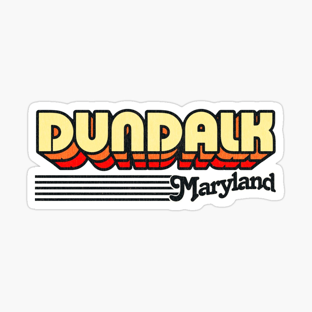 Dundalk, Maryland | Retro Stripes Sticker