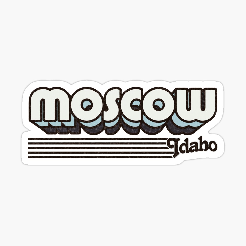 Moscow, Idaho | Retro Stripes Sticker