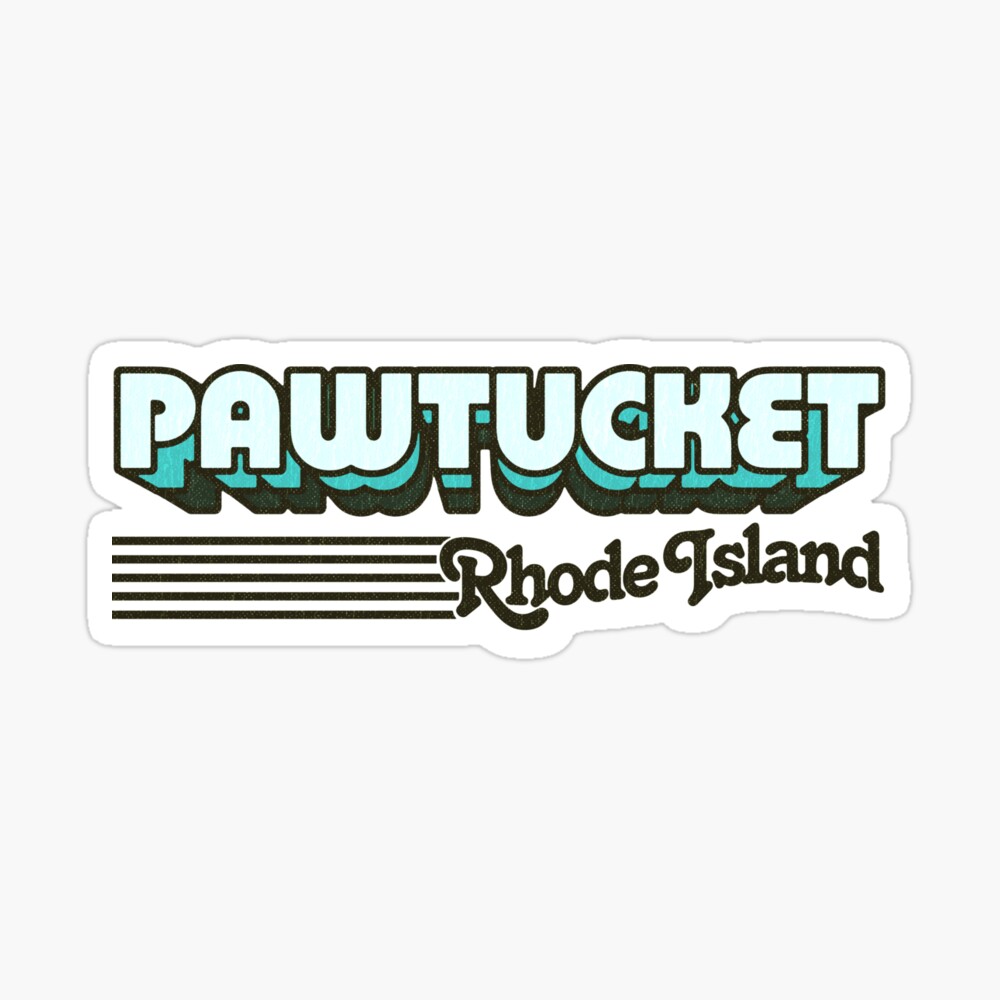 Pawtucket, Rhode Island | Retro Stripes Sticker