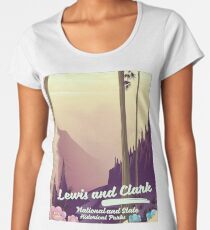 Lewis and Clark National and state park poster Women's Premium T-Shirt