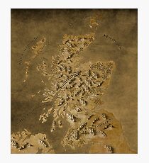 Map of Scotland Photographic Print