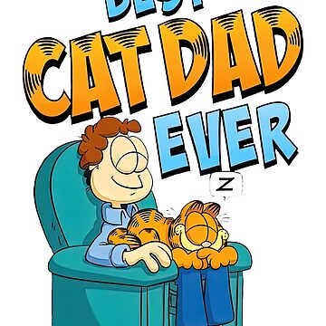 Men's Garfield World's Greatest Cat Dad Jon Arbuckle Graphic Tee Beige  Medium 