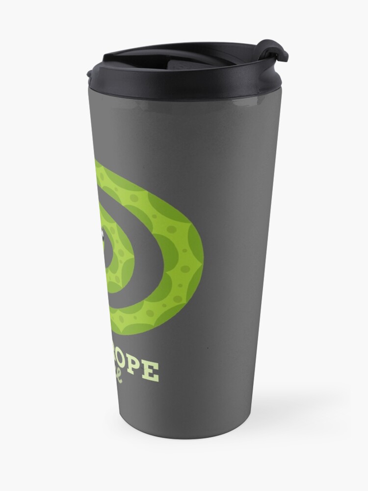 "Funny Animal Name Meme Nope Rope SNAKE" Travel Mug by porcodiseno