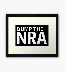 Dump the NRA (white) Framed Print