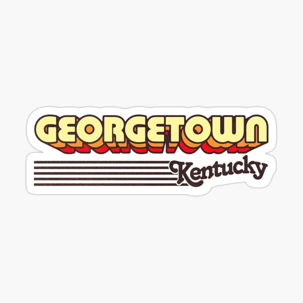 Georgetown, Kentucky | Retro Stripes Sticker