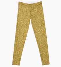 Gold Glitter Pattern Leggings