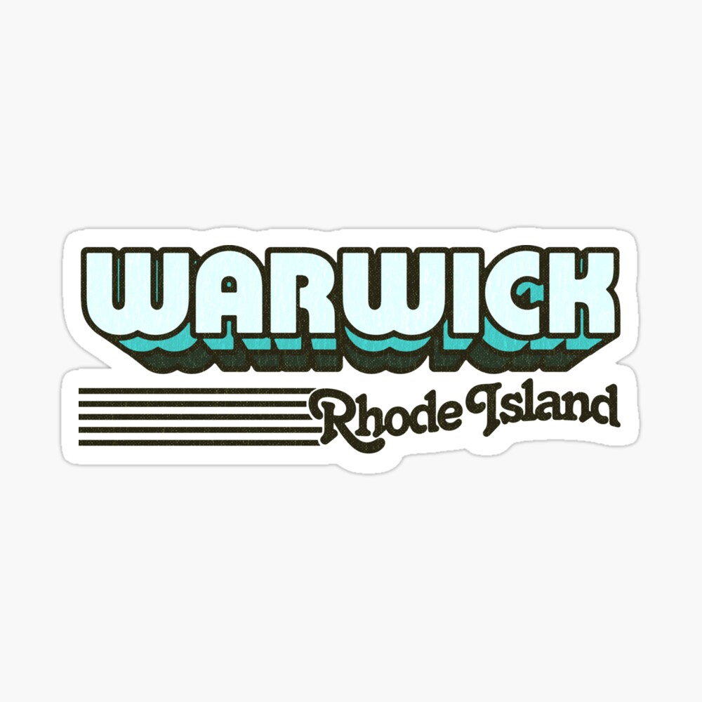Warwick, Rhode Island | Retro Stripes Sticker
