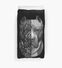 Funda nórdica Cita del Pitbull, cita del perro, retrato del pitbull, retrato del texto del pitbull, pintura del pitbull, ilustración del pitbull