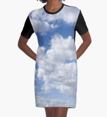 Clouds Graphic T-Shirt Dress