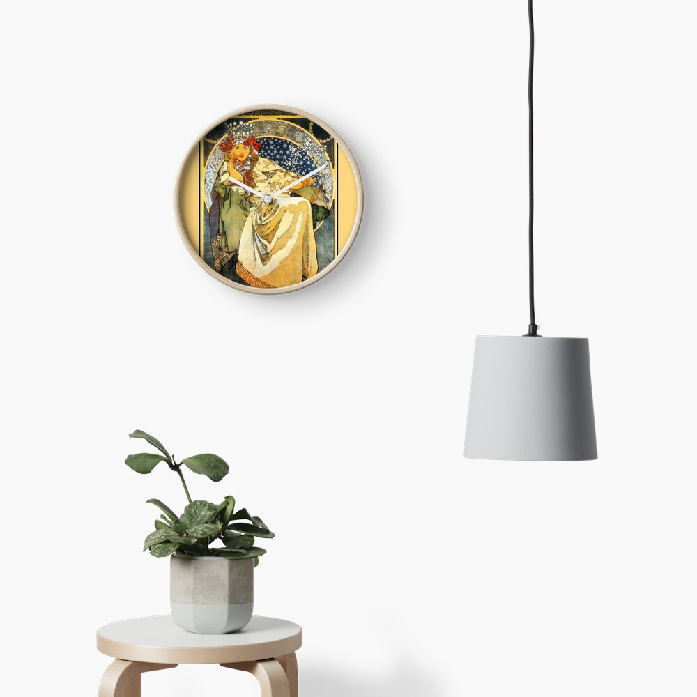 Alfons Mucha Princess Hyacinth Clock