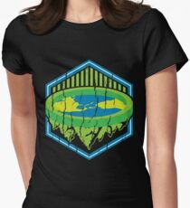 Flat Earth - Flat Earth Society - Earth Tones - Earth Tone - Earth Day - Historic Map - Planet Earth - Ea Women's Fitted T-Shirt