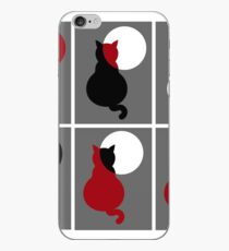Murakami Katze und Mond minimal iPhone-Hülle & Cover