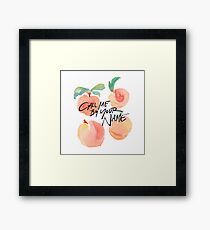 Call Me By Your Name - Peaches Framed Print