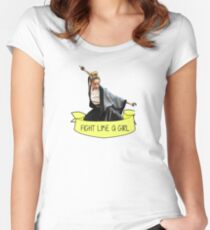 Fight like a girl - Sara Lance Women's Fitted Scoop T-Shirt