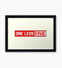 One Less Fixie Framed Print
