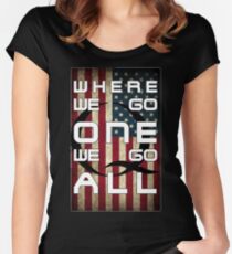 Q - QANON - WHERE WE GO ONE WE GO ALL (UPDATE read description) Women's Fitted Scoop T-Shirt