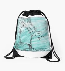 Tangled blye nature Drawstring Bag