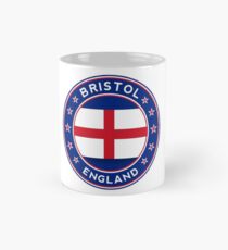 Bristol, England, Kreis mit Flagge Tasse (Standard)