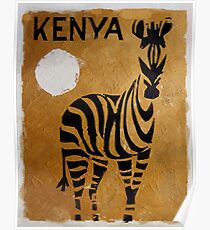 Vintage Travel Poster Kenya Poster