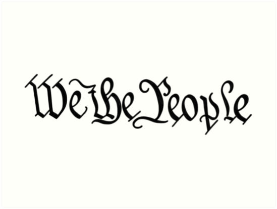 "We the People Preamble to the Constitution" Art Print by