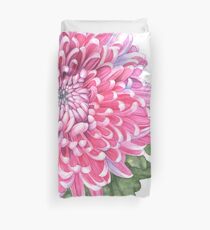 Pink Chrysanthemum Duvet Cover