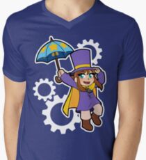 Hat Girl V-Neck T-Shirt