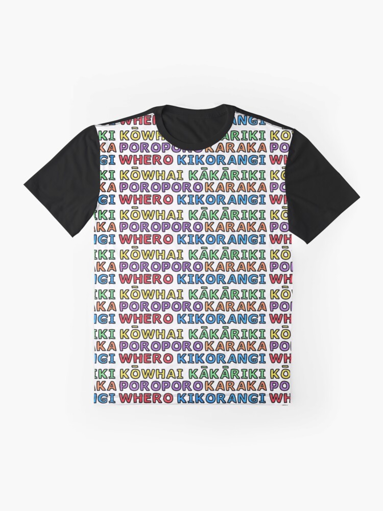 Alternate view of Te Reo Maori - Colours Graphic T-Shirt