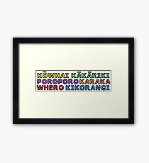 Te Reo Maori - Colours Framed Print