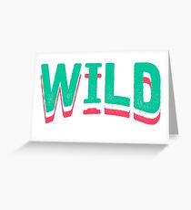 Born Wild Vintage Tattoo Design Greeting Card