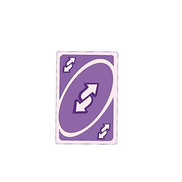 Purple Uno Reverse Card Sticker for Sale by rhd18