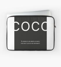 Coco Chanel - In Order To Be Irreplaceable One Must Always Be Different Laptop Sleeve