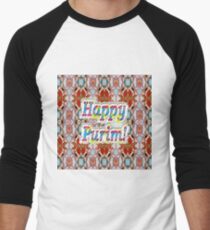 Happy Purim! pattern Men's Baseball ¾ T-Shirt