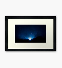 Nightsky In Africa Blue Theme Framed Print