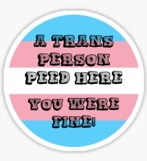 Trans Bathroom Stickers Sticker