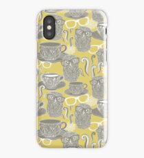 Tea owl yellow iPhone Case