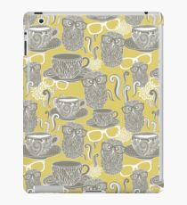 Vinilo o funda para iPad Té búho amarillo
