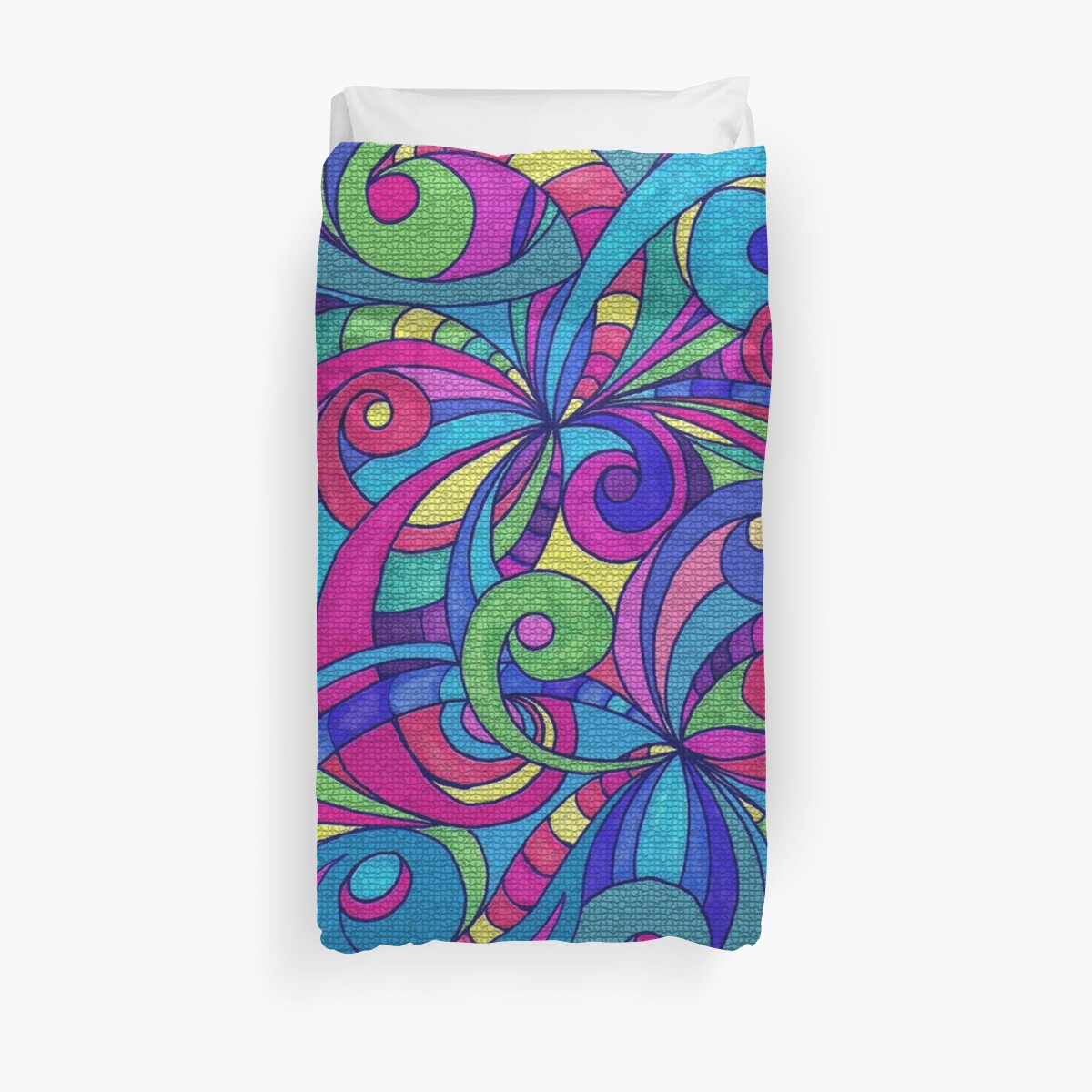 "Drawing Floral Doodle G1" Duvet Covers by MEDUSA GraphicART Redbubble