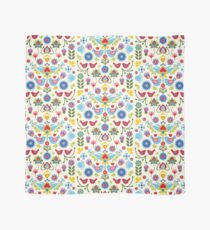 Scandinavian folk art birds and blooms Scarf