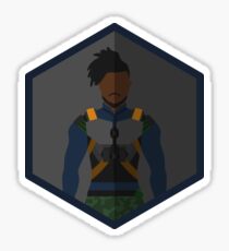 Killmonger Character Icon Fanart Sticker